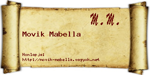Movik Mabella névjegykártya